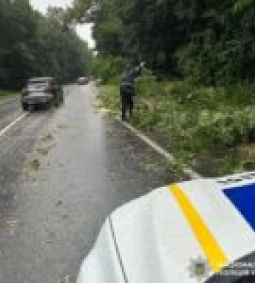 Поліцейські Львівщини допомагають подолати наслідки зливи