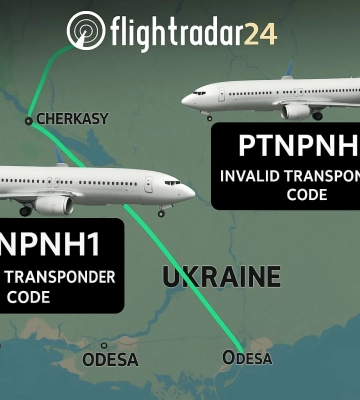 В небі над Україною літають цивільні літаки з образливими для Путіна кодами PTNPNH