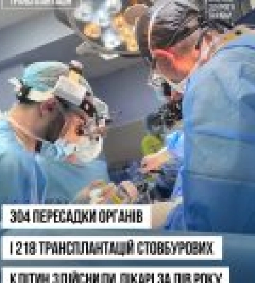 Рекорд трансплантацій в Україні за півроку 2025