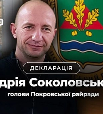 Что задекларировал глава Покровского райсовета в Кривом Роге Андрей Соколовский