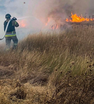 На Херсонщині росіяни скинули вибухівку з дрона на пшеничне поле