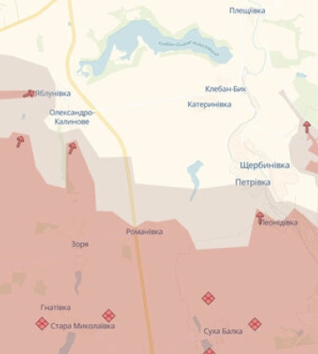 Рашисти просунулися біля Воскресенки, Зеленого Гаю та в Яблунівці на Донеччині, - DeepState. МАПИ