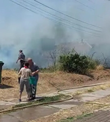 На околиці Болграда спалахнула масштабна пожежа — вогонь загрожував житловим будинкам
