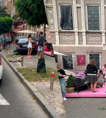 В центре Киева машина снесла летнюю террасу с людьми: есть пострадавшая