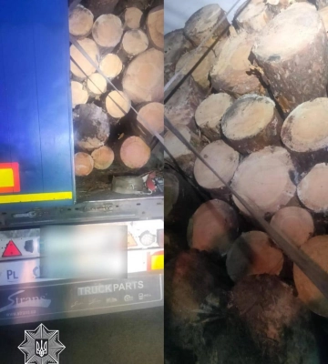 На Рівненщині патрульні виявили вантажівку з деревиною без  жодних супровідних документів