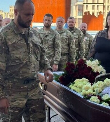 Із загиблим командиром бригади "Лють" Максимом Казбаном попрощалися у Києві. ФОТОрепортаж