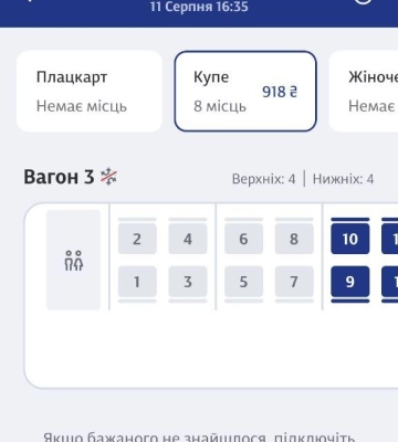 Лише в п’яти вагонах черкаських поїздів є кондиціонування: відомі їхні номери