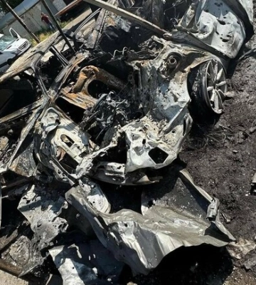 У Дніпрі ракета знищила автівку переселенки з Покровська