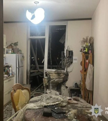 Полиция показала последствия удара &quot;Шахедов&quot; по Киеву