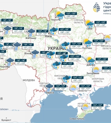 Сьогодні на Рівненщині йтимуть грози та град