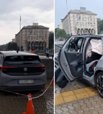 У Києві автомобіль ледь не влетів у підземний перехід на Майдані Незалежності – фото