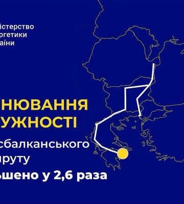 Україна збільшила бронювання потужності Трансбалканського маршруту у 2,6 раза: чому це важливо