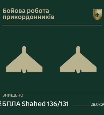 На Одещині прикордонники знищили два ворожих «шахеди»