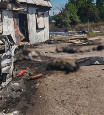 У Новоплатонівці на Харківщині ворог вдарив по людях, які прийшли за гуманітарною допомогою