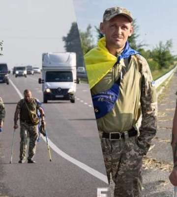 Ветеран на милицях іде пішки з Києва до Одеси, щоб зібрати кошти на авто для ЗСУ