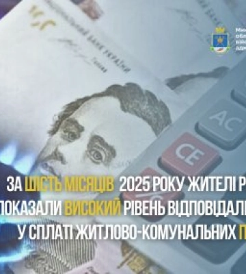 Жителі Миколаївщини покращили рівень оплати житлово-комунальних послуг – дані за півріччя 2025 року