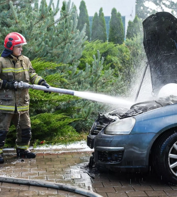 В Ужгороді посеред дороги загорівся Volkswagen