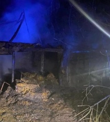 Уламки вражеского БПЛА вызвали пожар в Полтавской области