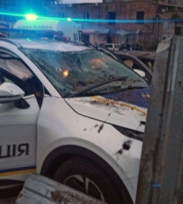 Нічна атака на Київ: постраждали поліцейські, які їхали на виклик 