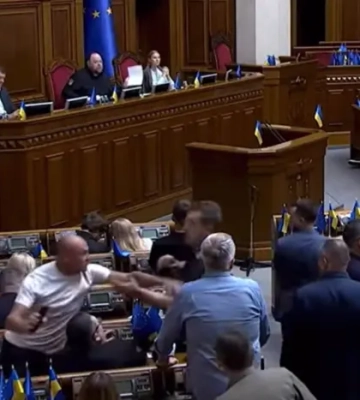 «Слуги» Неклюдов і Касай побилися під час засідання Ради (відео)