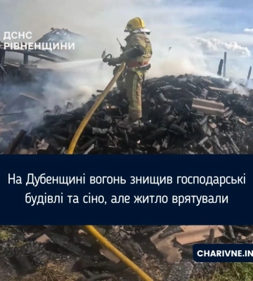 Вогонь знищив речі, солому та пиломатеріали: у селі на Рівненщині горіли господарські будівлі