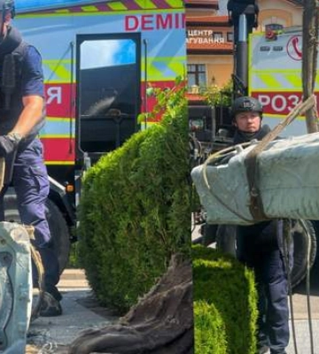 В Киеве спасатели уничтожили опасную боевую часть сбитой ракеты