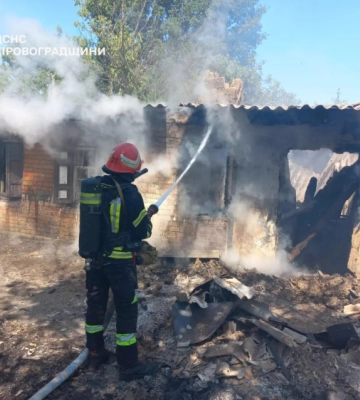 У Кропивницькому районі під час пожежі травмувався чоловік