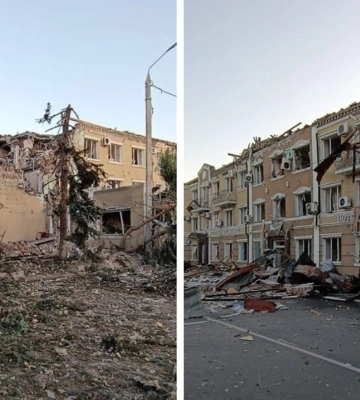 Россияне атаковали центр Славянска: повреждена визитная карточка города