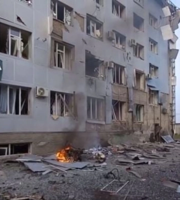 З’явилося відео підриву машини біля будівлі з кремлівськими пропагандистами у Мелітополі