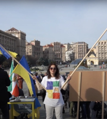 У Києві вихідці з Ірану провели акцію проти передачі бойових дронів рф