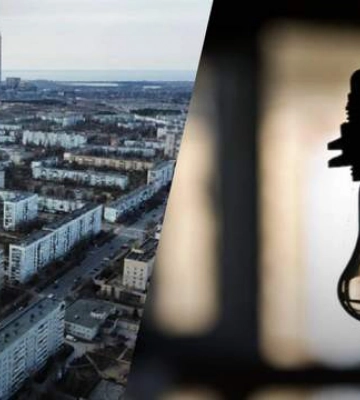 Частина Енергодару без світла через влучання росіян у підстанцію