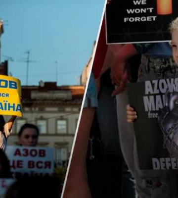&quot;Верните защитников Мариуполя&quot;: во Львове прошла акция в поддержку пленных