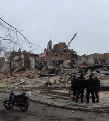 росіяни розтрощили будинок культури та спорту в Гуляйполі