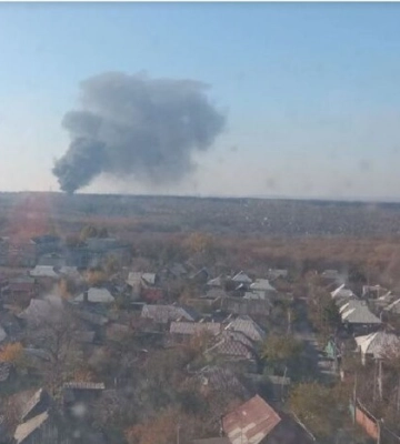 У окупованій Ясинуватій на Донеччині велика пожежа. ФОТОрепортаж