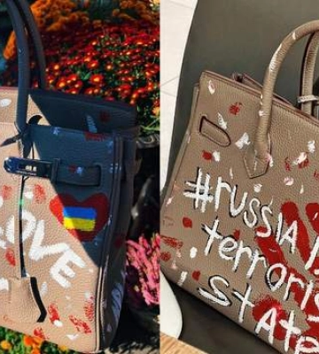 Russia is a terrorist state: міс Україна Всесвіт Анна Неплях розфарбувала дорогу сумку Hermes