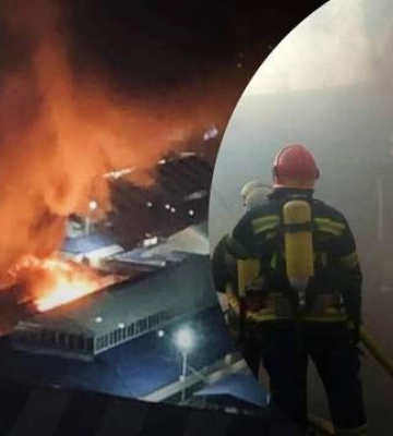 В Киеве возле метро «Левобережная» горел рынок