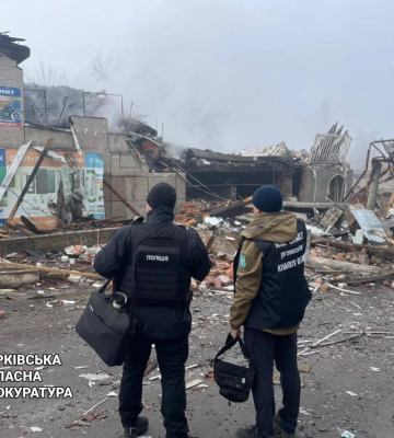 Прокурори показали наслідки нічного обстрілу Харківщини ракетами 