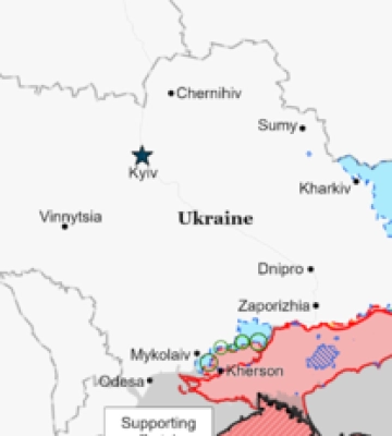 Масова втеча окупантів з Херсона та бої на Донбасі: актуальна карта бойових дій