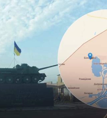 В центрі Херсона з&#039;явився прапор України