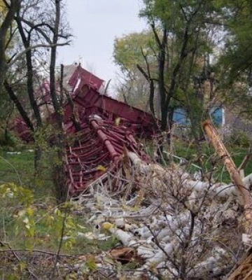 При відступі з Херсона військові РФ підірвали телевізійну вежу