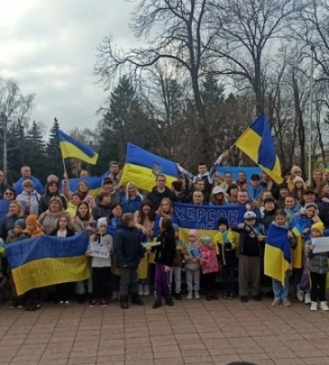 В Виннице состоялась акция в поддержку деоккупированного Херсона