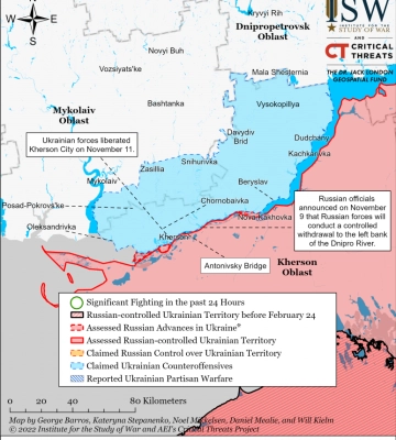 Розкол у кремлі назріває через втечу росіян із Херсона — ISW