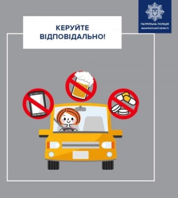 Закарпатські патрульні зафіксували 1351 випадок керування у стані наркотичного або алкогольного сп‘яніння