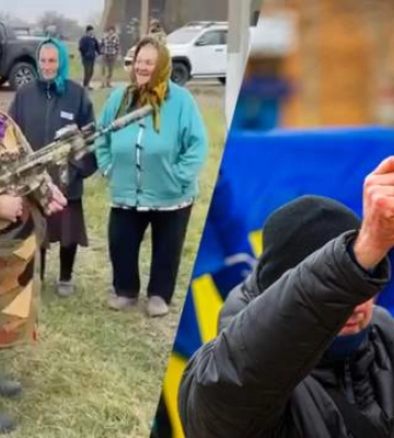 "Ми – Україна": літня жінка з автоматом на Херсонщині стала зіркою мережі