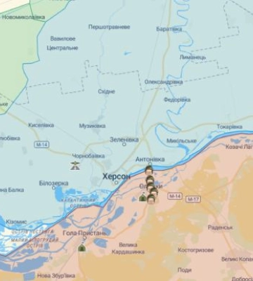 На лівому березі Дніпра на Херсонщині ворог відходить углиб на 15-20 км