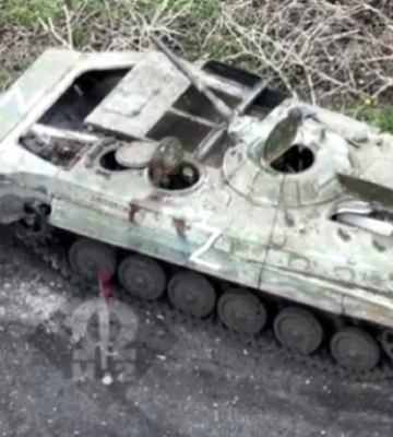 Нацгвардійці показали знищення російської БМП