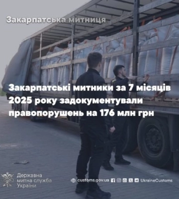 Митний заслін: на кордоні з ЄС закарпатські митники виявили правопорушення на 176 млн грн