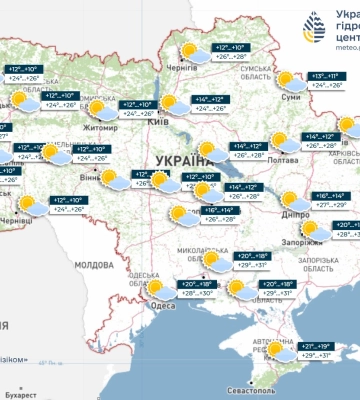 Прогноз погоди: в Україні в п’ятницю – без опадів, у суботу на півночі – невеликі дощі