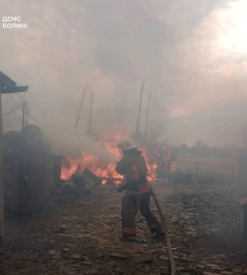 На Волині діти підпалили сарай 