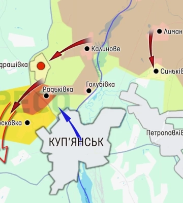 Карта бойових дій в Україні станом на 9 серпня 2025 року